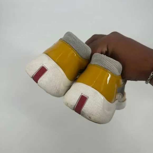 Prada America's Cup Yellow Patent Leather Sneakers Prada Size 9 / US 10M - Picture 5 of 8